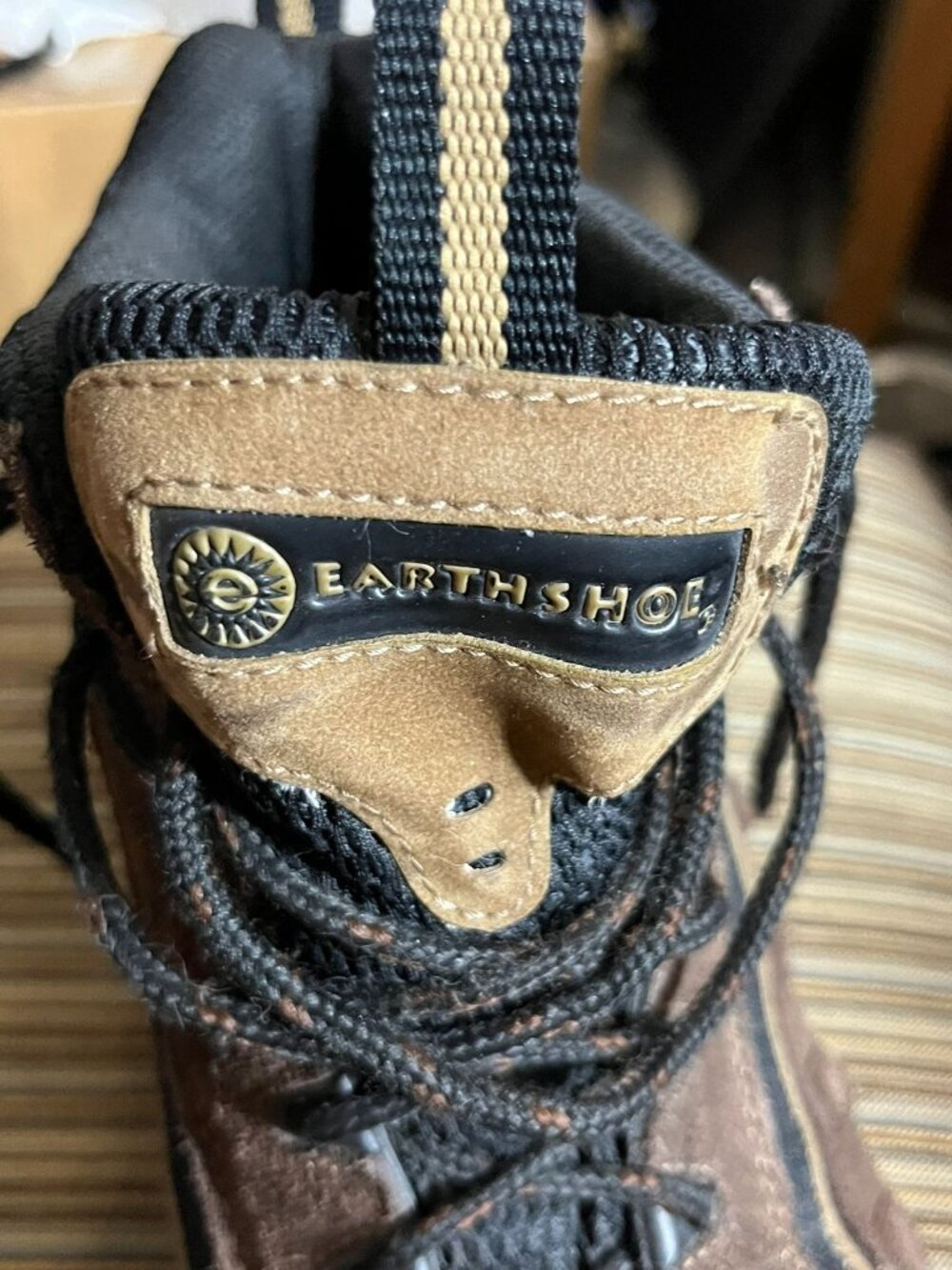 Earth Shoes Border Mens 12 Brown Black Leather Waterproof Hiking Boots 574976 Us - Picture 7 of 14